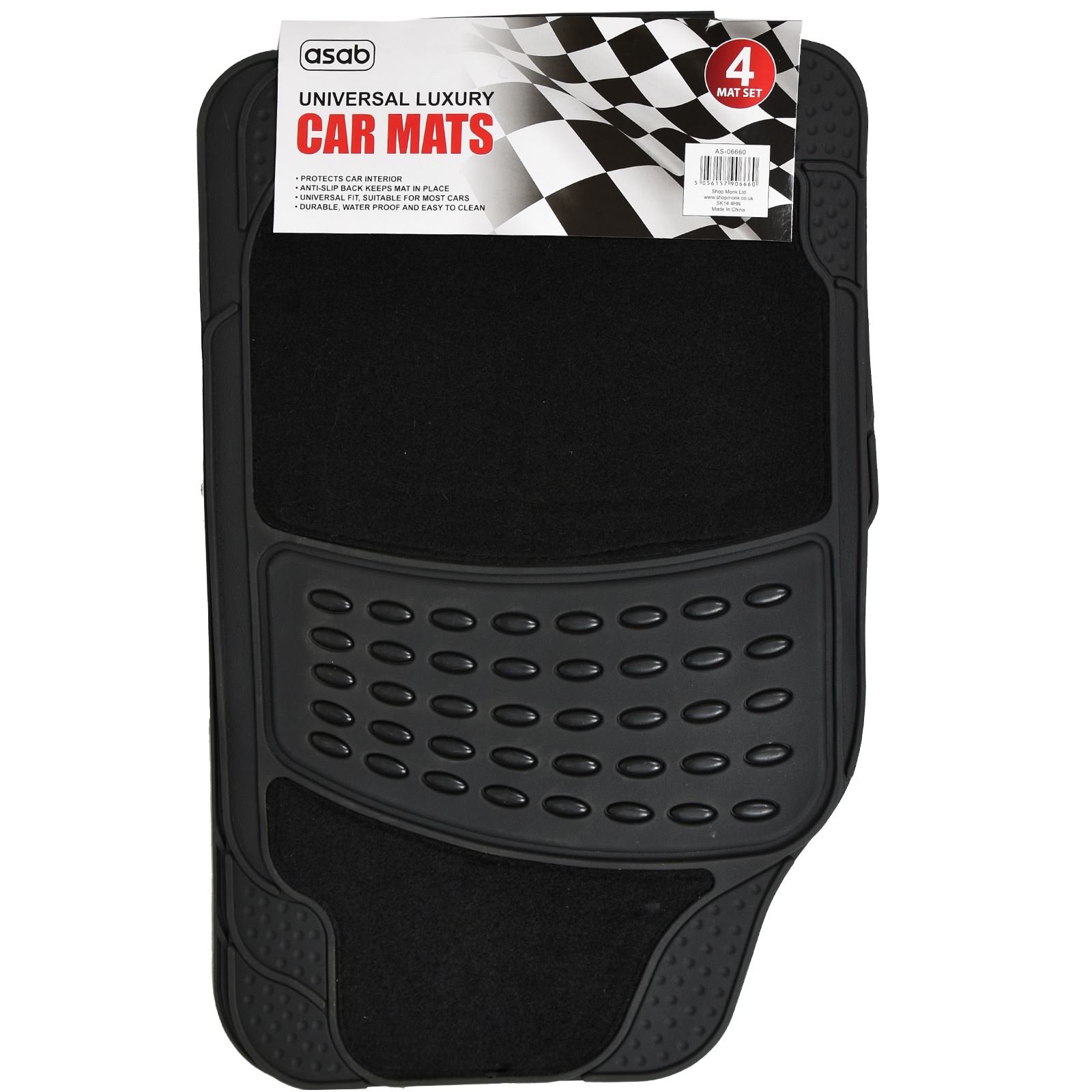 Heavy Duty Universal Car Mats Rubber and/or Carpet Non Slip