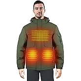 FERIZALA Heated Jackets for Men Women - Rechargeable Men's Soft Shell Winter Heating Jacket for Winter Outdoor Use