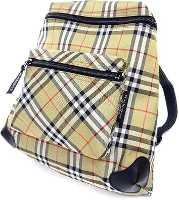 Amazon バーバリー Burberry ノバチェック リュック デイパック ベージュ レディース ナイロン キャンバス 中古 リュック バックパック