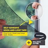 EASYmaxx Fly Screen for Window with Hook & Loop Tape – Cut-to-Size Black view 2