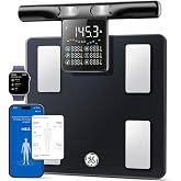 GE Smart Scale for Body Fat with BMI Muscle Mass: 5.3-inch Handle Display | 8-Electrode Weight Scale, Full Body Composition Analysis, for Bathroom and Gym, 50+ Metrics, Bluetooth App Sync, Black