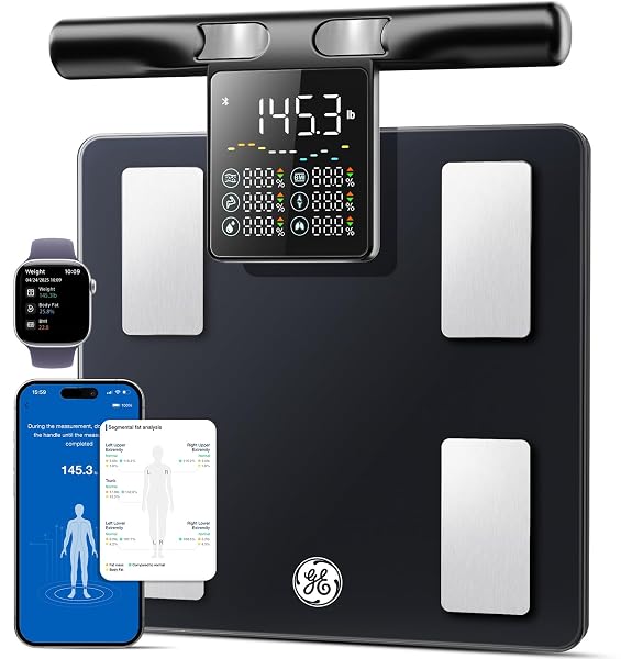 GE SMART SCALE FOR BODY WEIGHT: 8-ELECTRODE FULL...