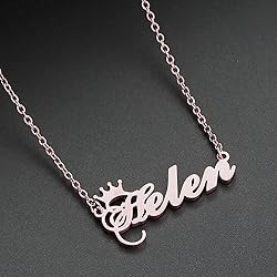 SKQIR Personalized Name Necklace Rose Gold