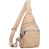 JASGOOD Anti Theft Crossbody Travel Bag for Women Men PU Leather Sling Bag with Adjustable Strap