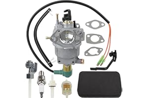 SIMPERAC Carburetor for Predator 420cc Generator 9000 8750 7000 6500 5500 Watt 13HP 14HP 15HP 16HP Gasoline Portable Generator with Air Filter Fuel Shut-off Valve