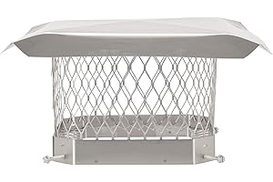 HY-C Stainless Steel Chimney Cap - Bolt-On Chimney Cover, Single Chimney Flue Cover Fits Existing Tiles, Chimney Vent Cap (9" x 9") HY-C SPSS99