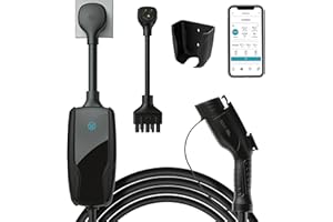 Pion Power Flex-AC Level 2 EV Charger 9.6kW, 6-40 Amp, 120V/240V, NEMA 5-15 and NEMA 14-50 Plug, Indoor/Outdoor, WiFi Connect