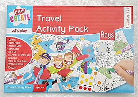 Travel Activity Pack for Boys ~ Multiple Activities Ages 5+