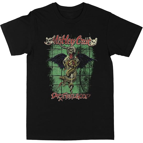 Motley Crue Men's Final Tour Tattoo Slim Fit T-shirt X-Large Red