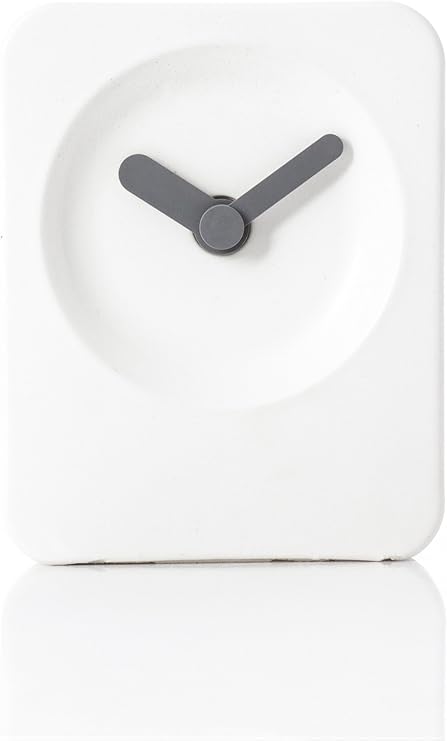 Amazon コンクリート都市をイメージした 手作りデザイン時計 O Clock White 置き時計 掛け時計 オンライン通販