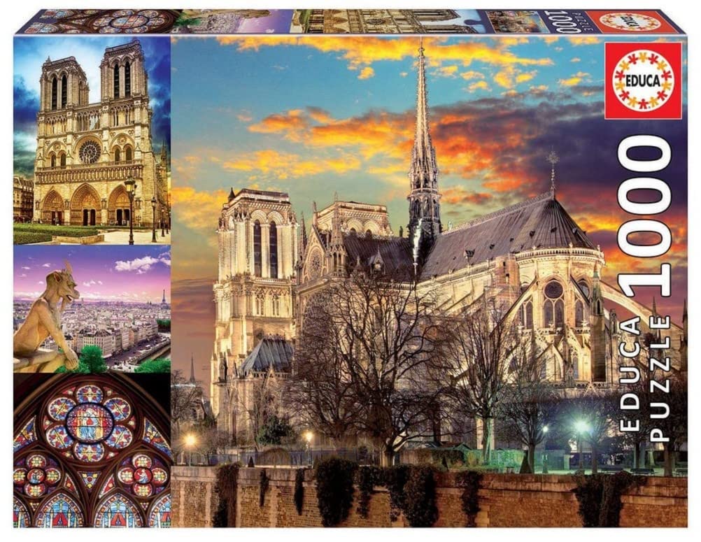 Educa Borrás 18456 Educa Borras Notre Dame Collage 1000 Piece Jigsaw Puzzle