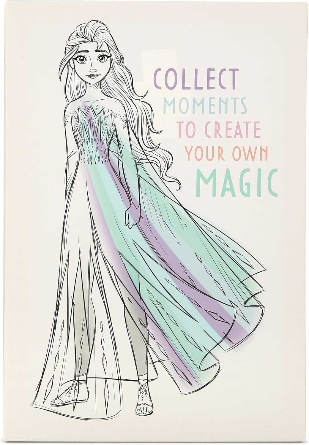 Open Road Brands Disney Frozen Elsa Create Your Own Magic Canvas Wall Decor for Kids' Room, Play Room, Bedroom, or Movie Room