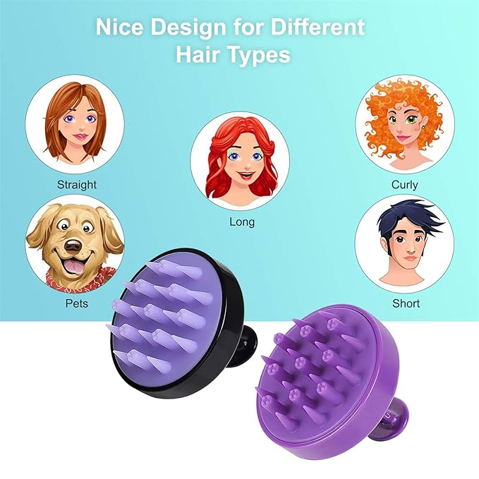 Heeta 2-pak masażer do skóry głowy, ulepszony szampon na ...