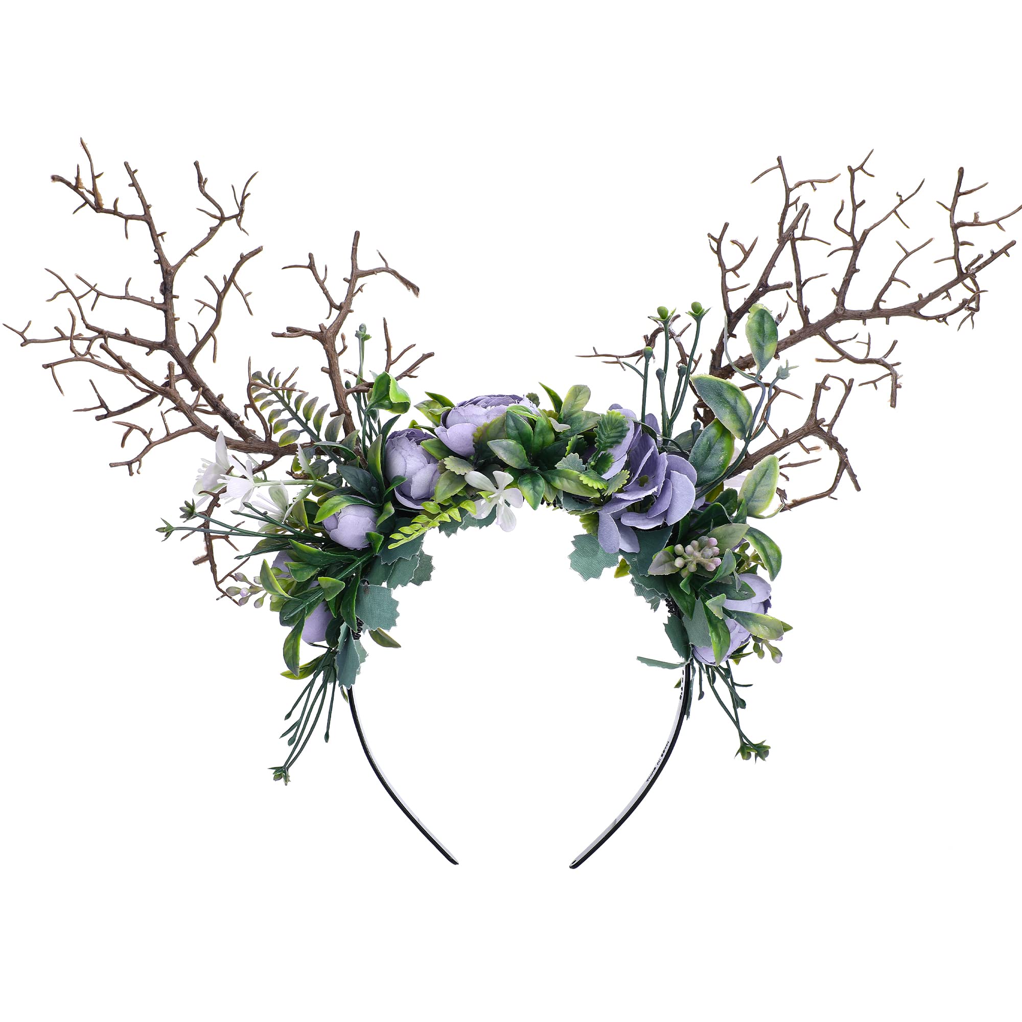MOSTORY Forest Crown Antler Headband for Women Renaissance Faire
