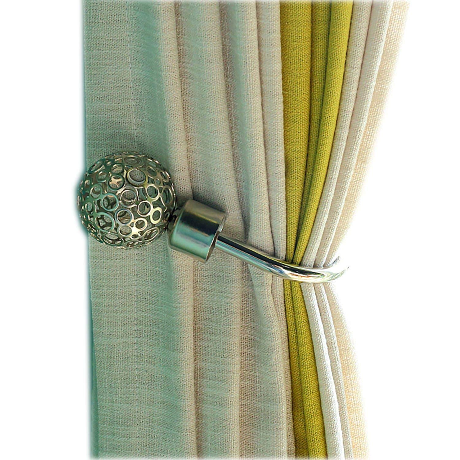 Nordic Retro U Shaped Hollow Curtain Tiebacks Metal Wall Mounted