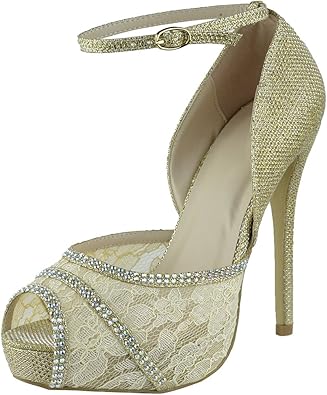 gold mesh shoes