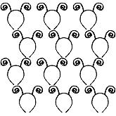 Coopay 12 Pack Butterfly Antenna Headband Snail Headband Alien Hairband Butterfly Hair Accessories Black Velvet Hairband for Halloween Party Costume Cosplay Dress Up Pretend Play Accessory