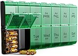 Extra Large Pill Organizer 2 Times a Day, XL 7 Day