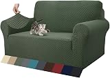 MAXIJIN Newest Jacquard Sofa Cover 2 Seater Army Green Elastic Non Slip