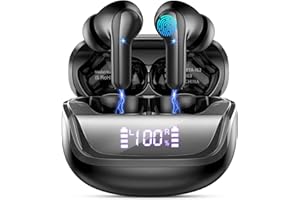 Wireless Earbuds, Bluetooth 5.4 Headphones HiFi Stereo Sound, 48H Playtime in Ear Earbuds with 4 ENC Noise Cancelling Mic, LED Power Display, IP7 Waterproof Sport Earphones for iOS Android Devices