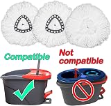 UNU 6pk Mop Head Replacement for Vileda Triangle Swivel Mops Microfiber view 3