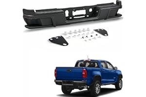 VRC Rear Bumper Assembly Compatible with 2015-2022 Chevy Colorado & 2015-2022 GMC Canyon 15-22,Back Bumper Steel Black,GM1103