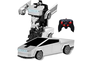 SANGQAOFU Remote Control Car Cyber-Inspired Transformer Toys Cars 2.4Ghz One-Button Deformation 360° Rotation Drift Rc Car Robot Rc Truck Toys for 4 5 6 7 8+ Years Old Boy Toys