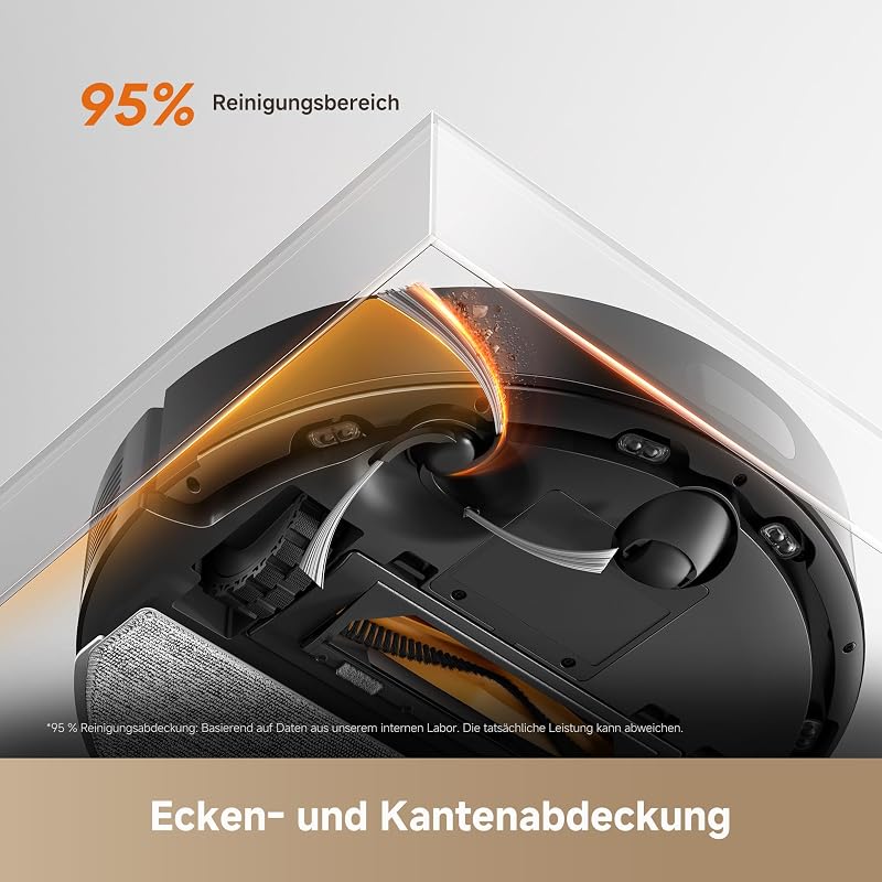 D20 Air Plus Saug- und Wischroboter mit 20.000 Pa Saugkraft, Verwicklungsschutz, selbstentleerendem Dock, Teppich-Tiefenreinigung und Smart-Navigation.