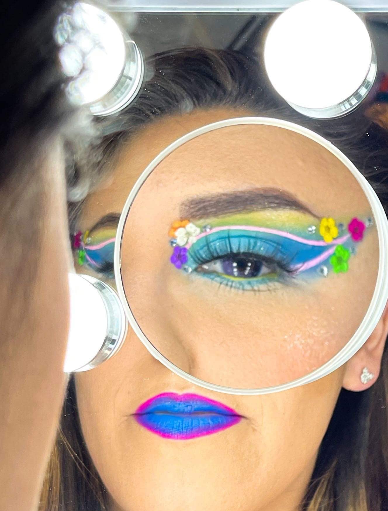 Vanity Mirror with Lights,Lighted Vanity Mirror with 12 Dimmable Bulbs for Dressing Room & Bedroom,3 Color Lighting,Modes Detachable 10x Magnification 360°Ratation