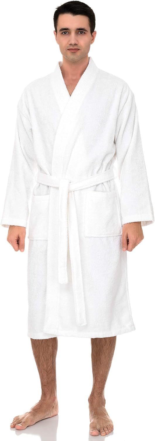 TowelSelections Men’s Luxury Robe, Turkish Cotton Terry Kimono Soft Bathrobe at  Men’s Clothing store