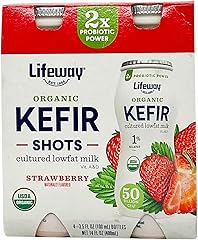 Lifeway Kefir Multi Pack Organic Low Fat Strawberry, 3.5 Fl Oz, 4 Count