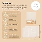 Bloomsbury Mill Cellular Baby Blankets 100% Organic Cotton Pack of 2 view 3