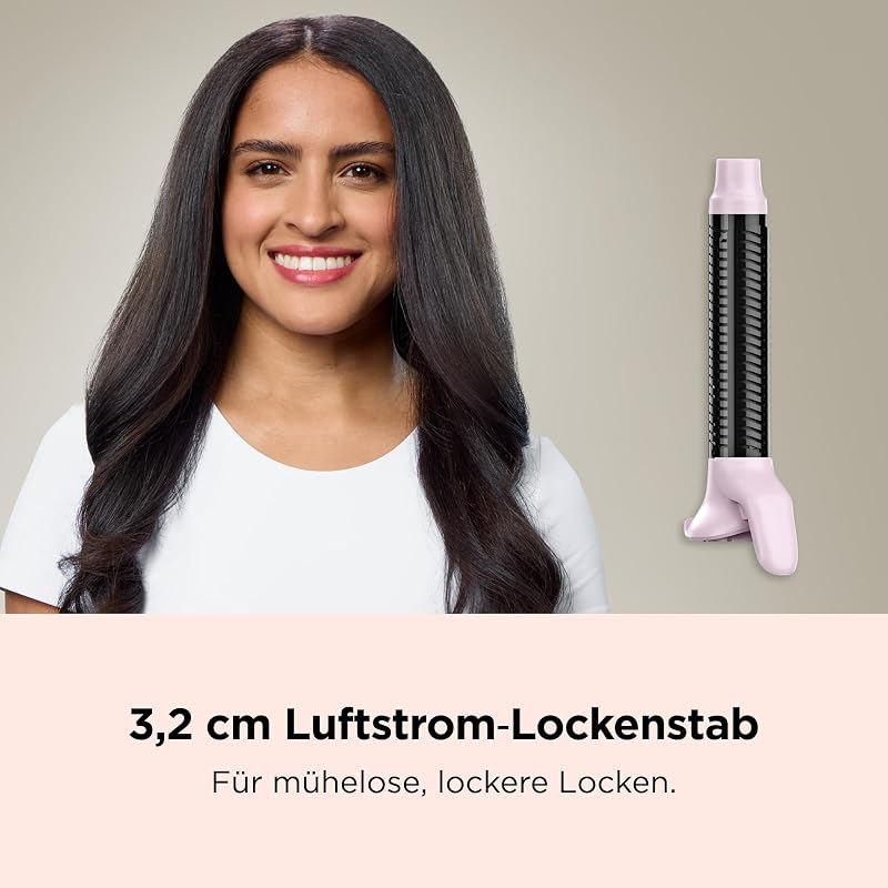 One‑Step™ 5‑in‑1 Multi Air Styler Pink Titanium Edition (inkl. Aufbewahrungstasche, 5 Aufsätze: Diffusor, Lockenaufsatz, Rundbürste, Paddle‑Bürste, Oval Volumiser – Keramik & Titanium)