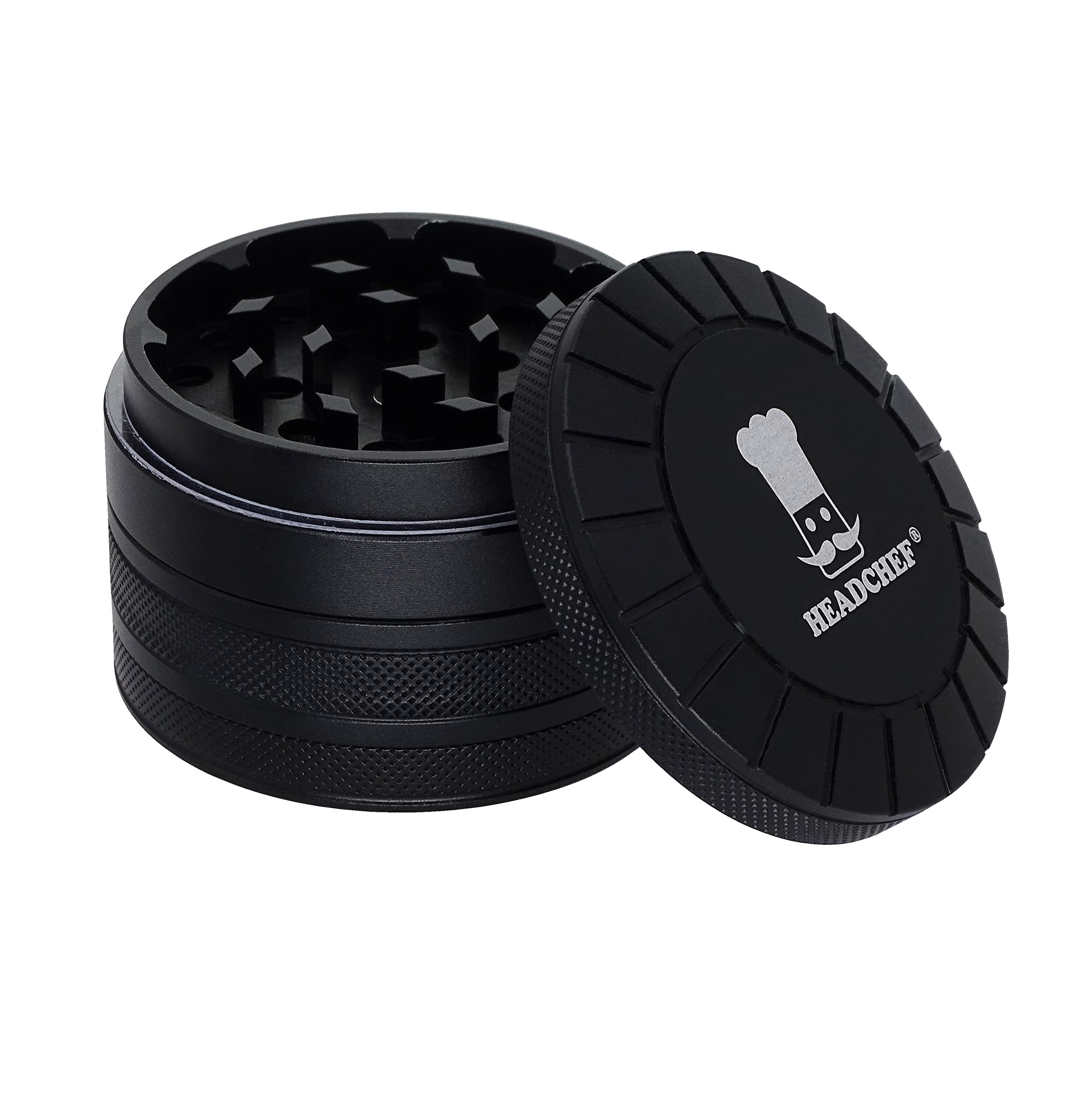 Headchef Sun Machine Grinder 4-Piece, Size 62 mm, Black