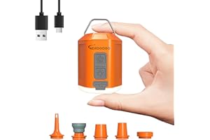 Portable Air Pump 4.2kPa Air Pump for Inflatables Rechargeable GIGA PUMP 4 with Camping Light Ultra Air Mattress Pump