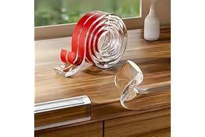 1 Roll Furniture Corner Guard Edge Safety Bumpers, 0.59x39.37 Inches Soft Silicone Clear Corner Guards, Adhesive Gel for Furn