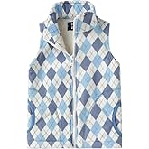 LittleSpring Kids Fleece Vest with Fur Lined Zip Up Warm Thickening Winter Sleeveless Jacket