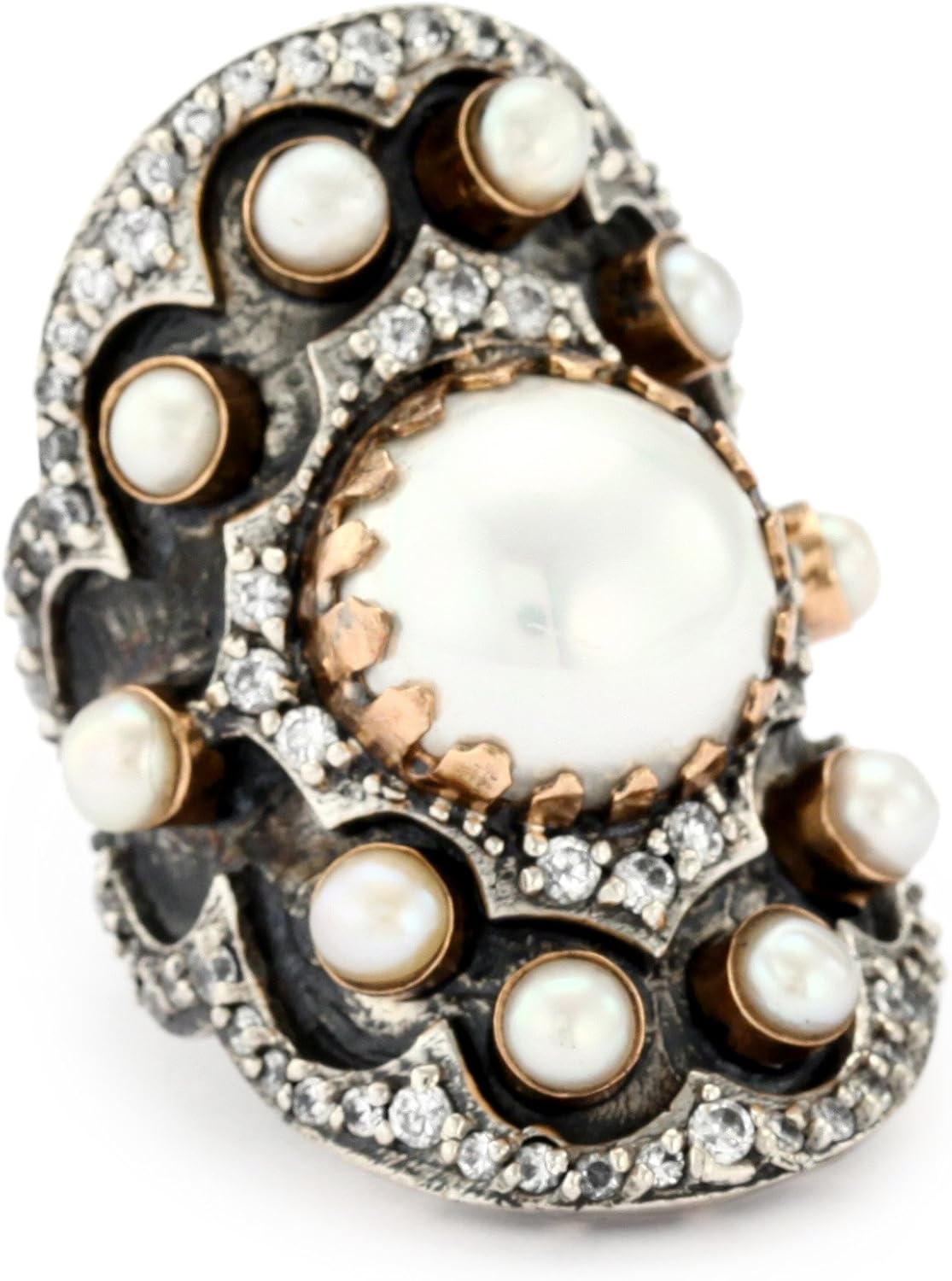 BORA Simulated Pearl Roundup Ring, Size 7 Bora Jewelry