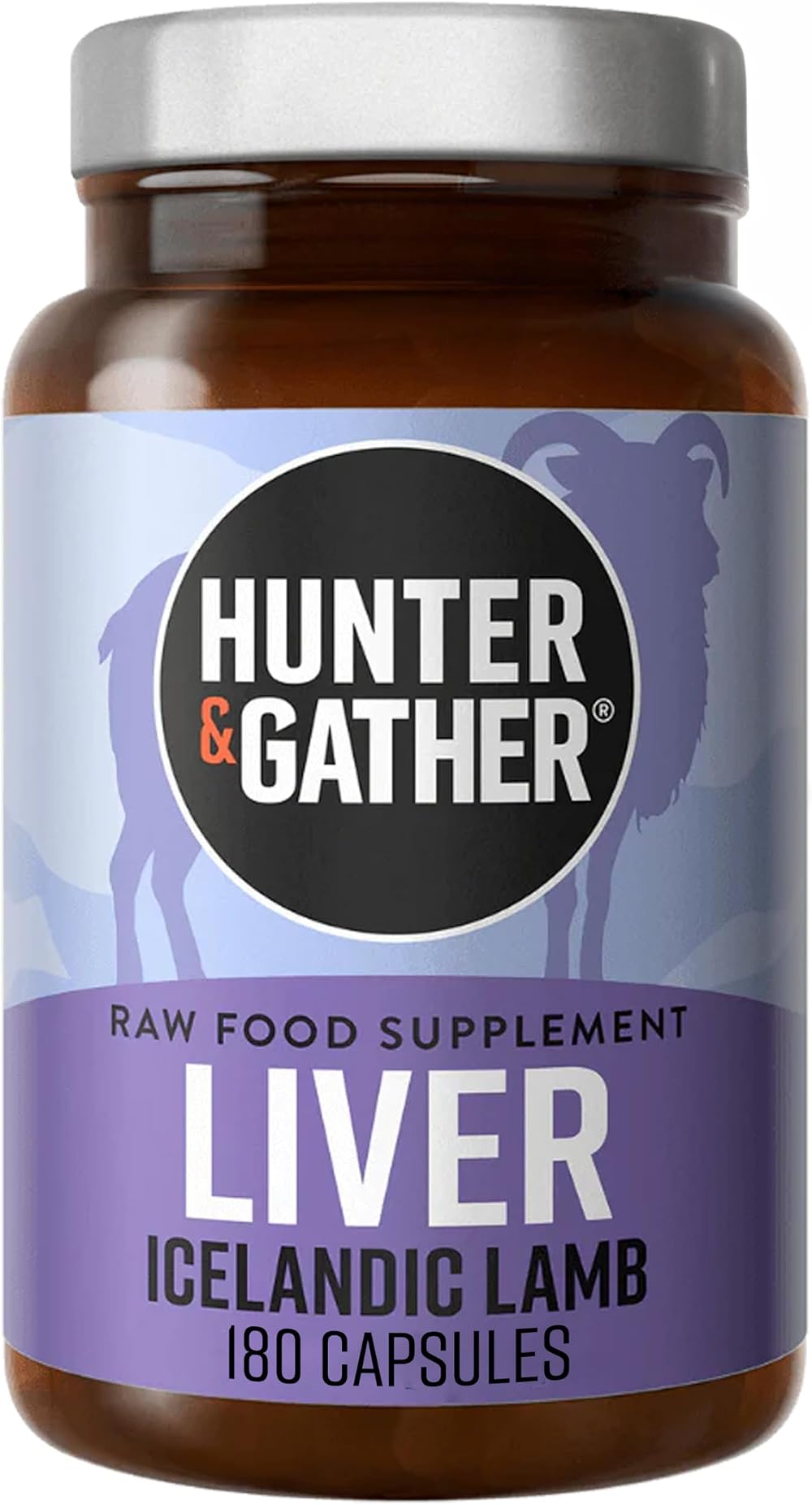Hunter & Gather Nose to Tail Liver Capsules 180 | Grass Fed Icelandic Lamb