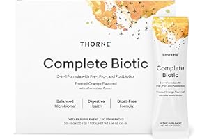 THORNE - Complete Biotic - Probiotic, Prebiotic & Postbiotic for Women, Men & Kids - Supports Gut, Digestive & Immune Health* - Occasional Constipation, Diarrhea, Gas & Bloating Relief* - 30 Servings