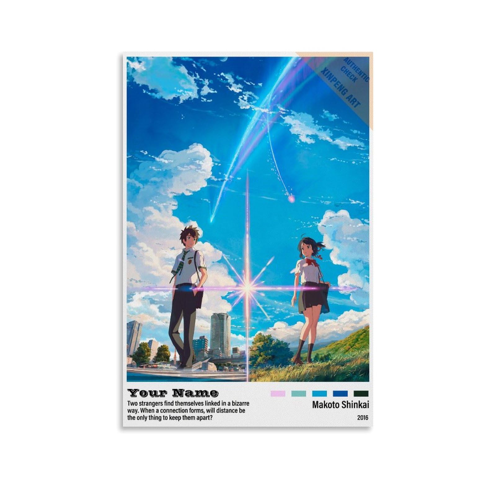 Anime Movie Your Name Aesthetic Posters Poster Decorative Painting Canvas Wall Posters And Art Picture Print Modern Family Bedroom Decor Posters 12x18inch(30x45cm)