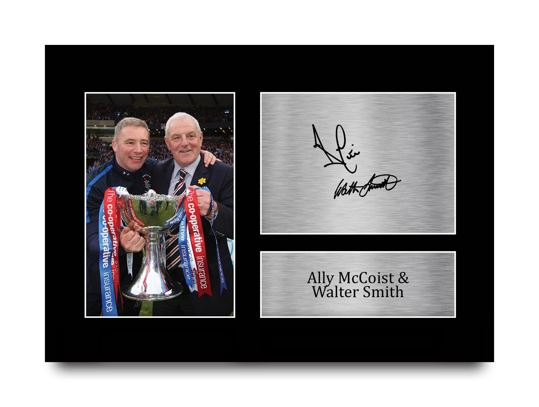 HWC Trading A4 Ally McCoist & Walter Smith Rangers Gifts Printed Signed Autograph Picture for Football Fans and Supporters