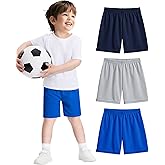 Witwot 3 Pack Toddler Boys Athletic Basketball Shorts Baby Boy Soccer Shorts Summer Clothes Size 2-5T