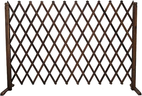 Amazon 柵 庭 装飾柵 無垢材拡張柵移動式および可動柵庭師折りたたみ可能なデザインと天然木からの軽量 ガーデンエッジ 伸縮式 フェンス Default フェンス 垣