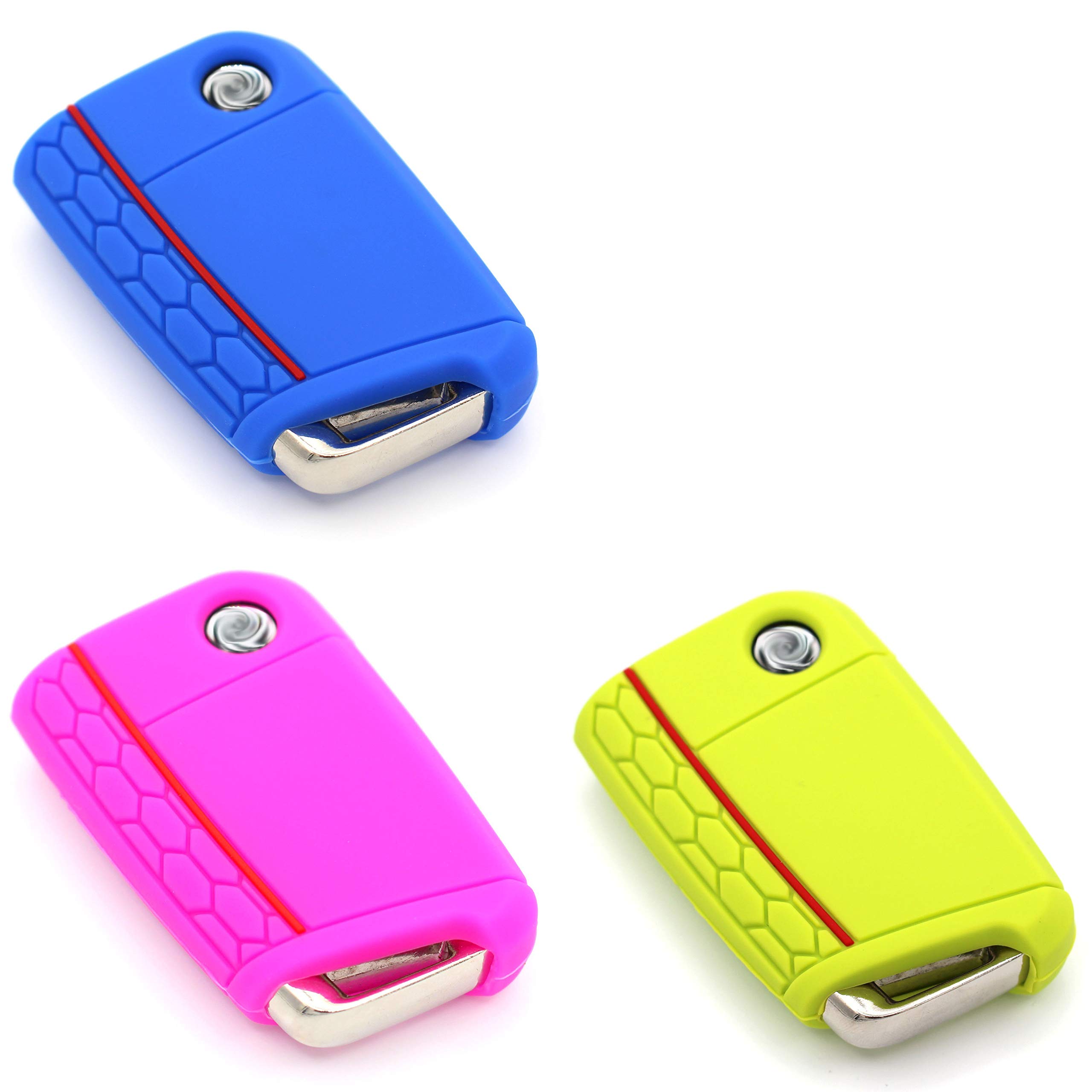 Set of 3 Silicone 3 Buttons Car Key Case VB – Finest–Folia keys protective car case