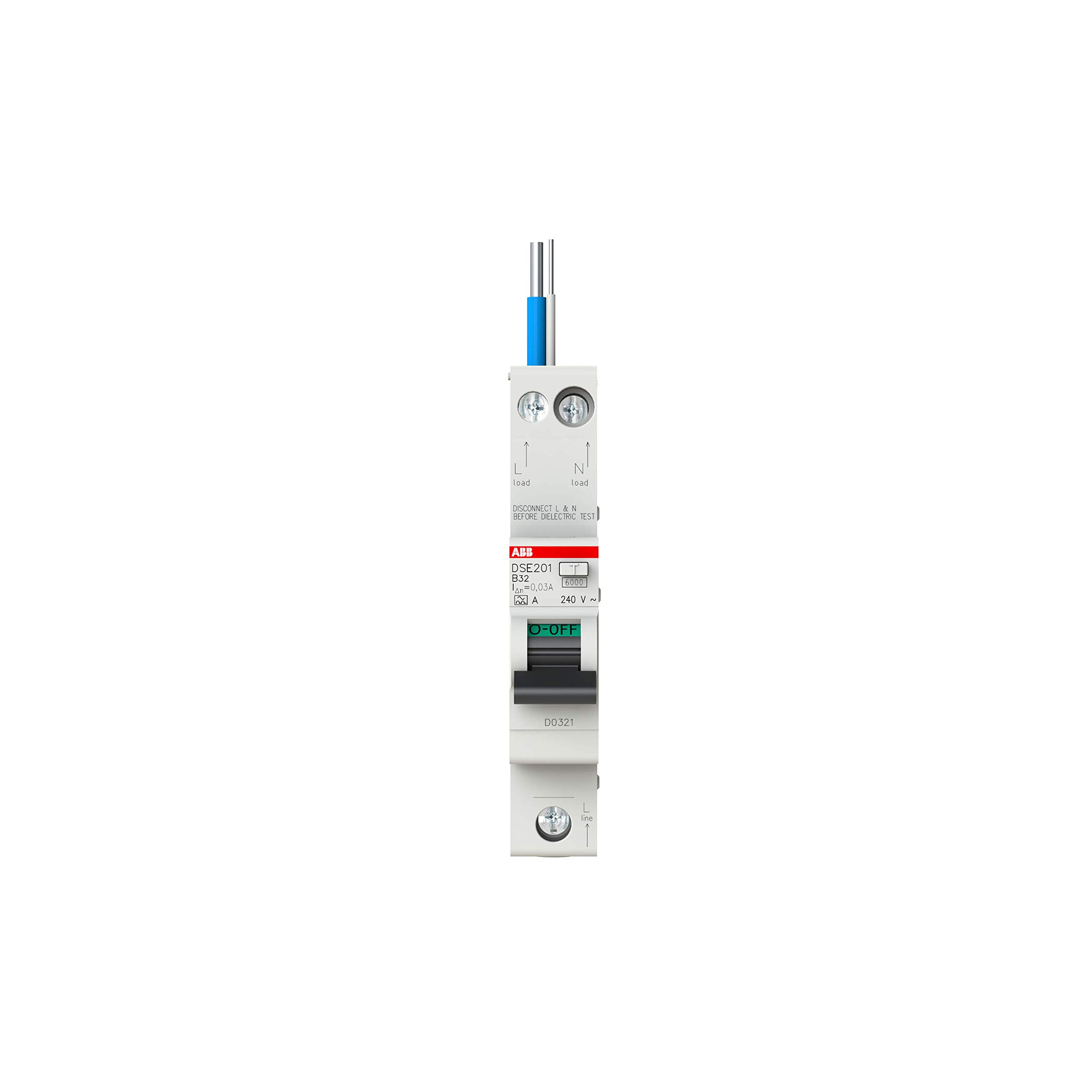ABB DSE201 B32 A30 - N Blue Residual current circuit breaker with overcurrent protection (RCBO) (ABB2CSR255151R1325)