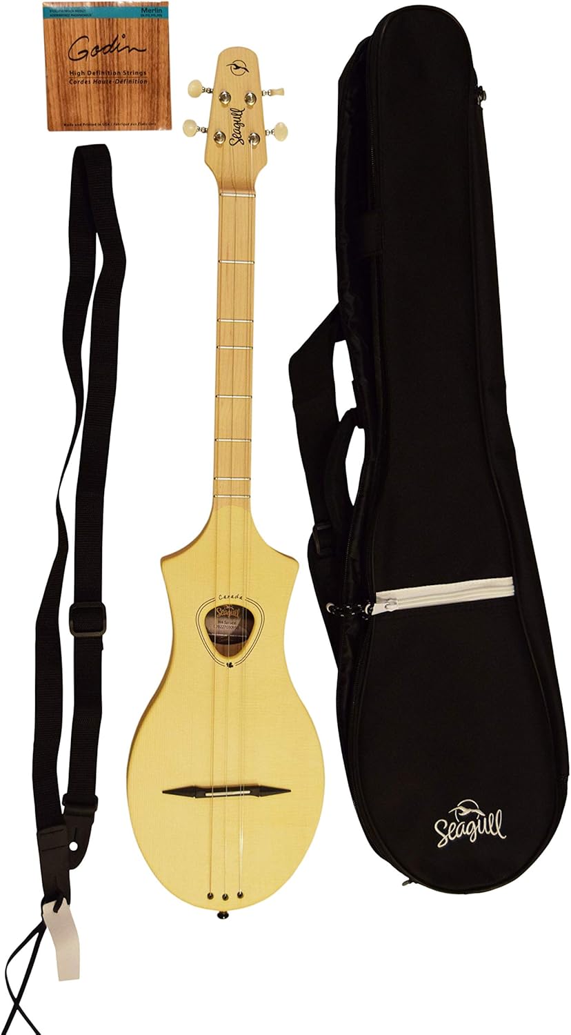 Seagull Merlin M4 Kit Spruce Dulcimer, Case, Strap