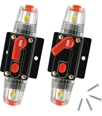 Amazon.com: Circuit Breaker 40A Reset Fuse Holder Inline Fuse for
