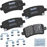 Bendix Priority1 CFC1430SR Ceramic Rear Brake Pads for Select Models Buick Allure, LaCrosse, Regal, Cadillac XTS, Chevrolet Impala, Malibu, Malibu Limited, Saab 9-5