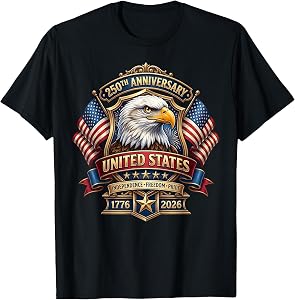 USA 250th Anniversary Independence Patriotic Eagle 1776 2026 T-Shirt